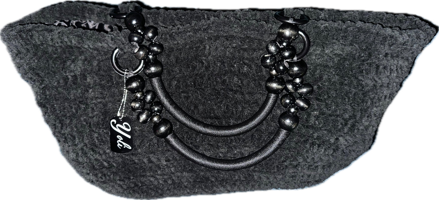 Large black shoulder bag
