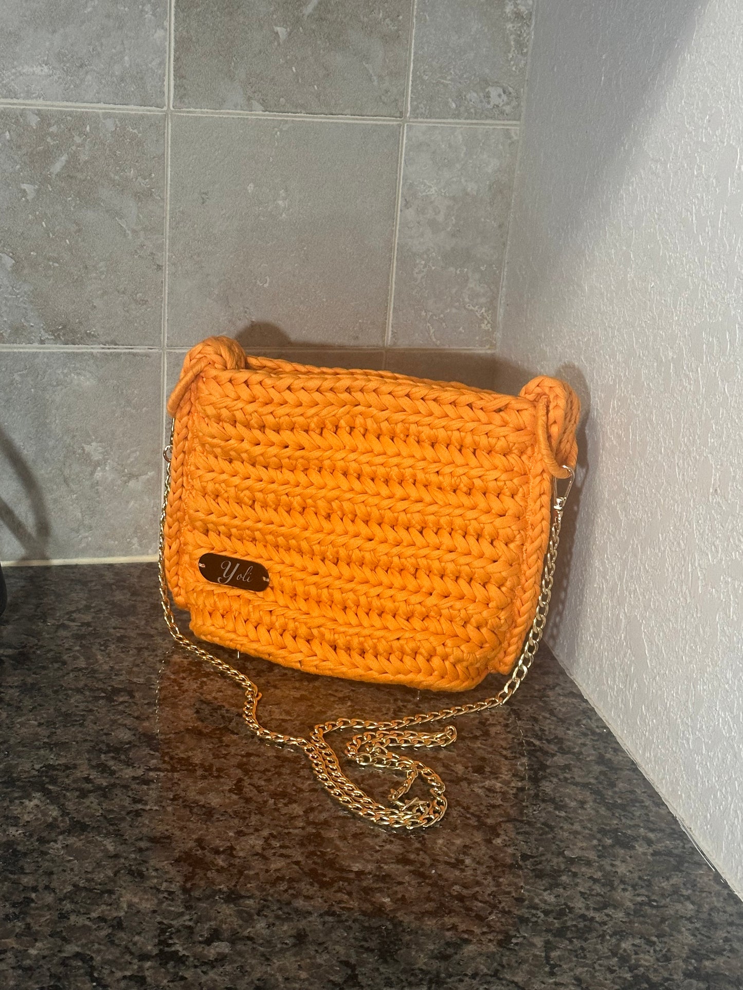 Orange Medium Messenger Bag