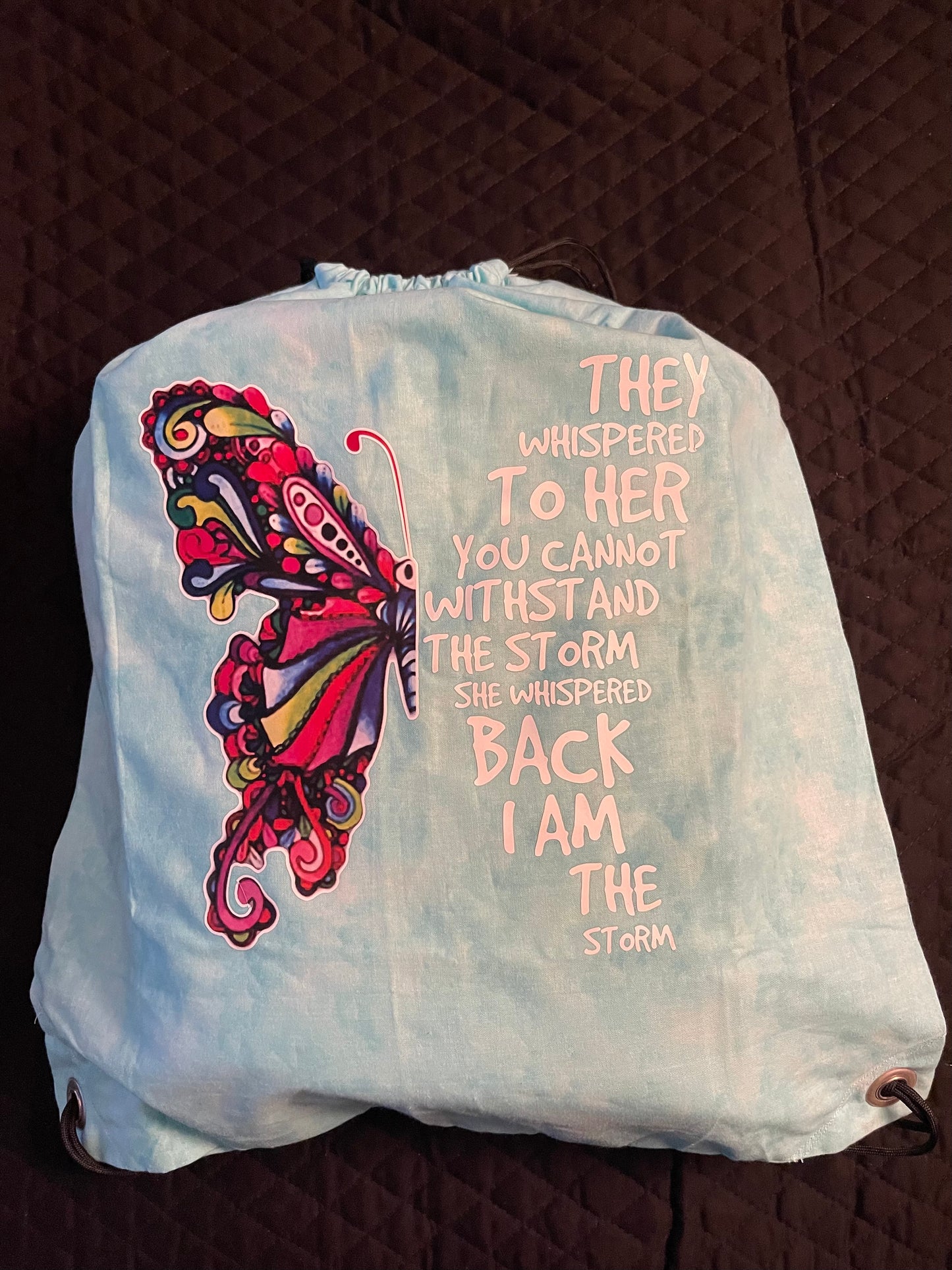 "I am the Storm" Extra-large Drawstring bag