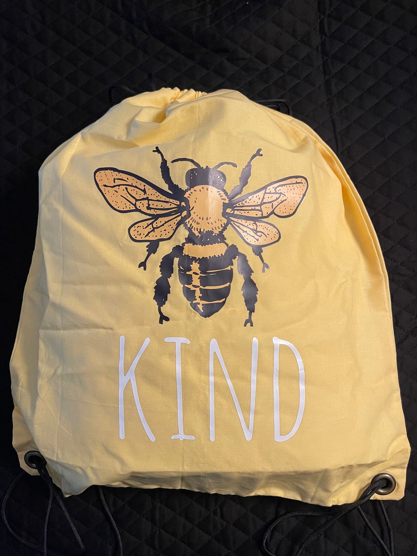 "Bee Kind" extra-large drawstring bag