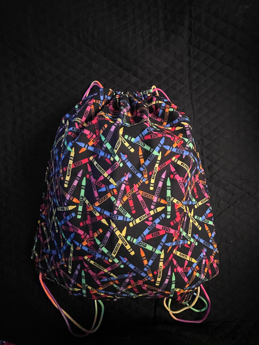 "Crayons" extra-large drawstring bag